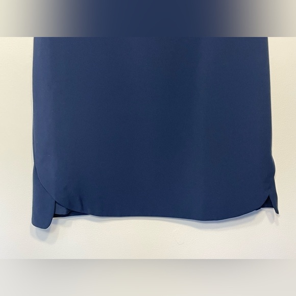 3-Ann Taylor Sleeveless Lined Dress Crew Neck Navy Blue Women’s Size 14 - Picture 4 of 11